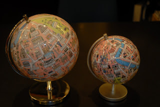 Questa sì che è una novità! Riportata su due piccoli globi da tavolo la mappa descrittiva dei monumenti romani