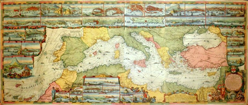 Carte nouvelle de la Mer Mediterranee 1694