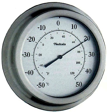 Termometro in acciaio da parete