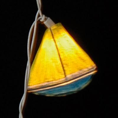 Luci decorative 10 barche a vela colorate