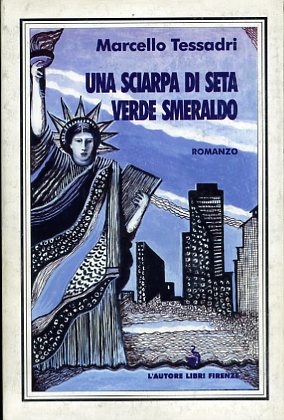 Sciarpa di seta verde smeraldo