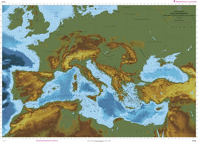 Mar Mediterraneo, Mar Nero e coste occidentali dell'Europa fisica