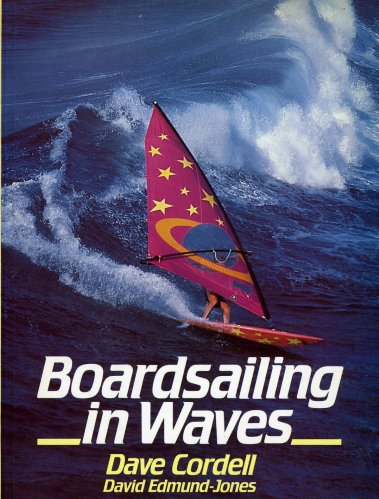 Board sailing in waves