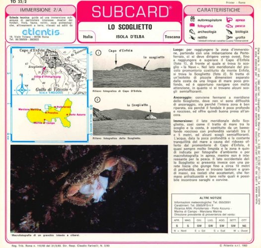Subcard - Lo Scoglietto e Parete La Nave