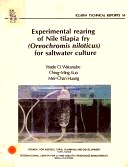 Esperimental rearing of Nile Tilapia fry (Oreochromis niloticus) for saltwater