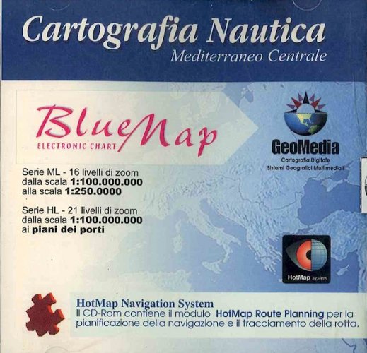 Blue map cartografia nautica Mediterraneo centrale - CD-ROM Win 95-98-ME