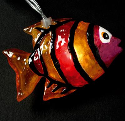 Luci decorative 10 pesci colorati