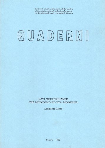 Navi mediterranee tra Medioevo ed età moderna