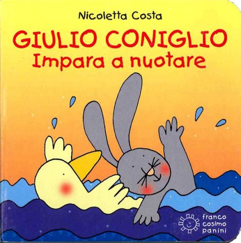 Giulio coniglio impara a nuotare