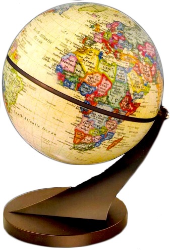 Globo politico antichizzato monobraccio