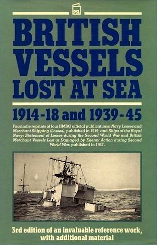 British vessels lost at sea 1914-18 and 1939-45