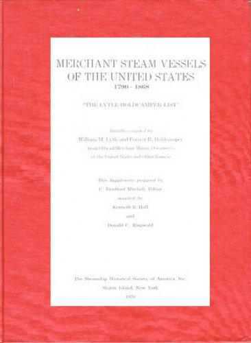 Merchant steam vessels of the United States 1790-1868 with supplements