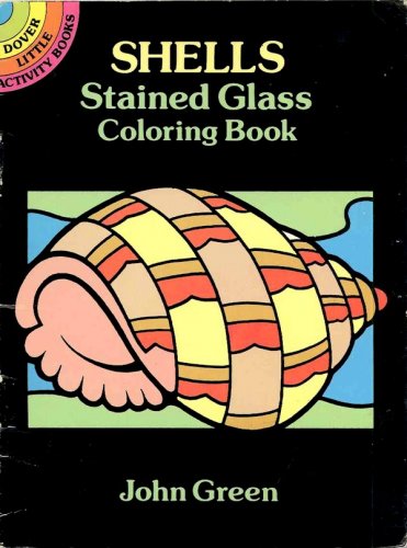 Shells stained glass coloring book