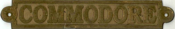 Targa in ottone Commodore