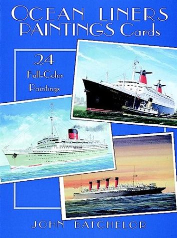 Ocean liners paintings cards