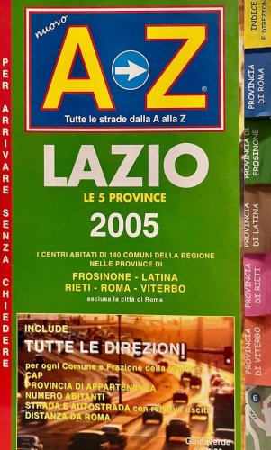A Z professional Lazio le 5 province 140 comuni della regione in 218 tavole