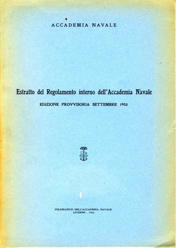 Estratto del regolamento interno dell'Accademia Navale