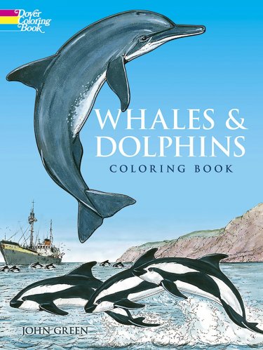 Whales and dolphins coloring book