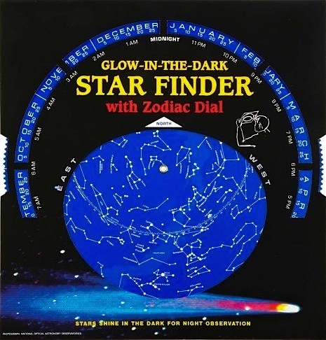 Luminous star finder with zodiac dial