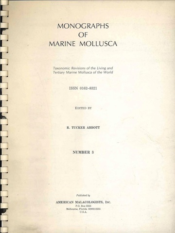 Monographs of marine mollusca vol.3