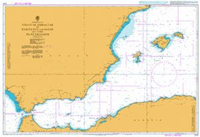Strait of Gibraltar to Barcelona and Alger including Islas Baleares