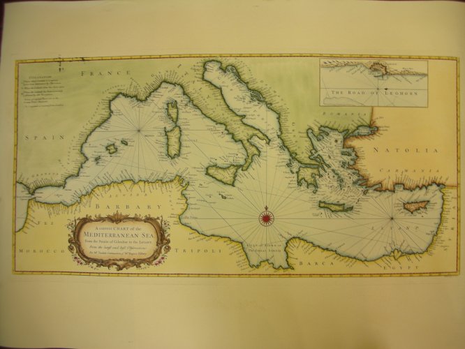Correct chart of the Mediterranean Sea 1725
