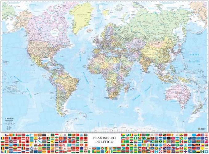 Mondo con bandiere