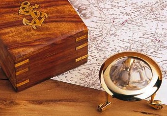 Lente in ottone per carteggio