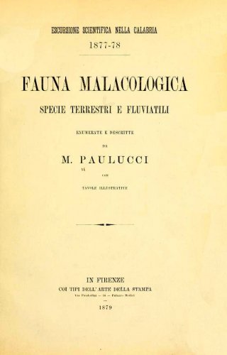 Fauna malacologica della Calabria - specie terrestri e fluviali