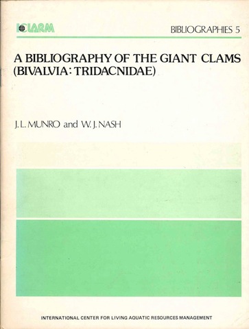 Bibliography of the giant clams Bivalvia: Tridacnidae