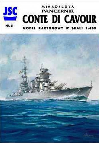 Mikroflota Pancernik “Conte di Cavour” n.3 model kartonowy