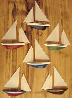 Barca a vela in legno