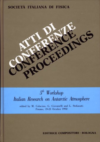 5th workshop italian research on Antartic atmosphere
