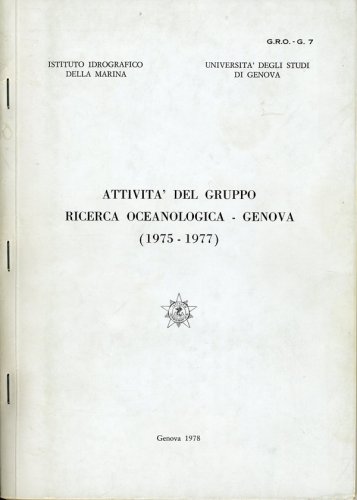 Attività del gruppo di ricerca oceanologica Genova 1975-1977