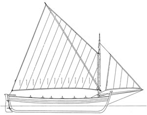 Barca ligure da pesca 1882