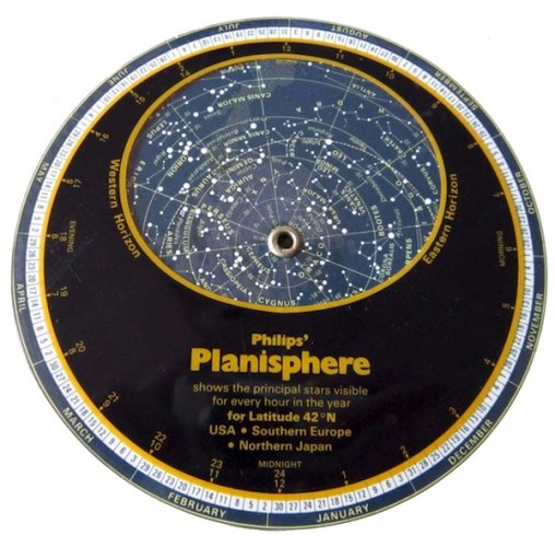 Philips' planisphere for latitude 42° Nord