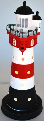 Faro in latta con luce bianco e rosso