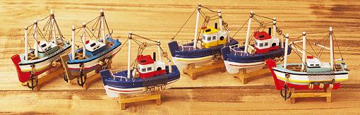 Peschereccio in legno vari colori - piccolo