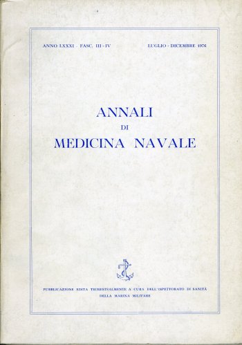 Annali di medicina navale - Luglio - Dicembre 1976