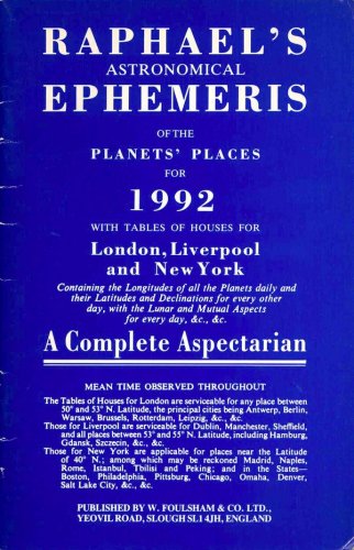 Raphael's astronomical ephemeris of the planet's places