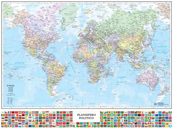 Mondo con bandiere