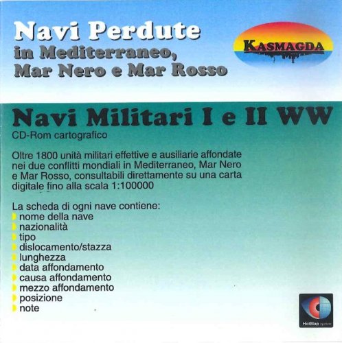 Navi perdute in Mediterraneo Mar Nero e Mar Rosso - CD-ROM cartografico Win