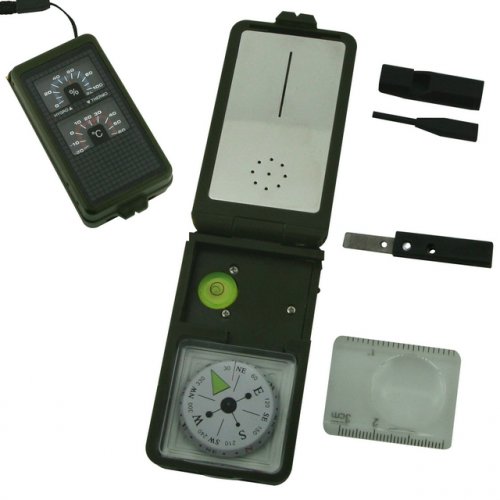 Bussola da rilevamento con termometro e igrometro