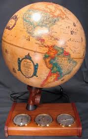 Globo politico luminoso antichizzato cm.30