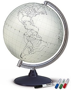 Didattico muto blank globe