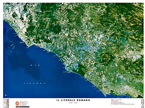 Litorale romano - carta dal satellite