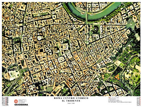 Roma centro storico il Tridente - aerofoto