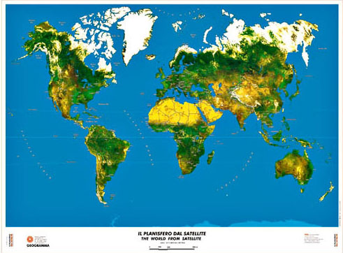 Planisfero - foto dal satellite