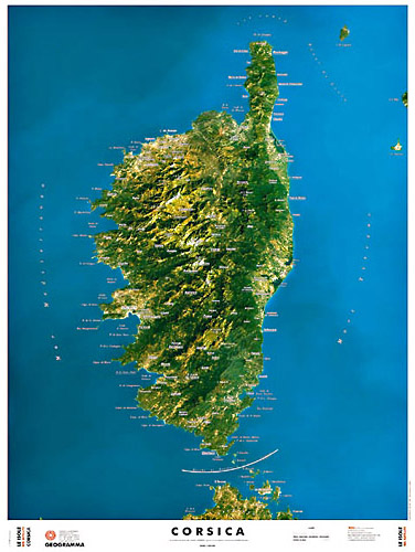Corsica - carta dal satellite