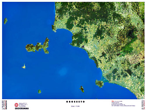 Grosseto provincia - carta dal satellite